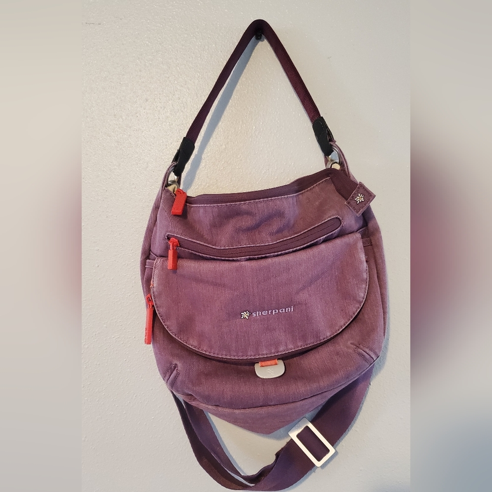 Sherpani Vibe Crossbody (Purple Denim) Short strap not included - only long one.